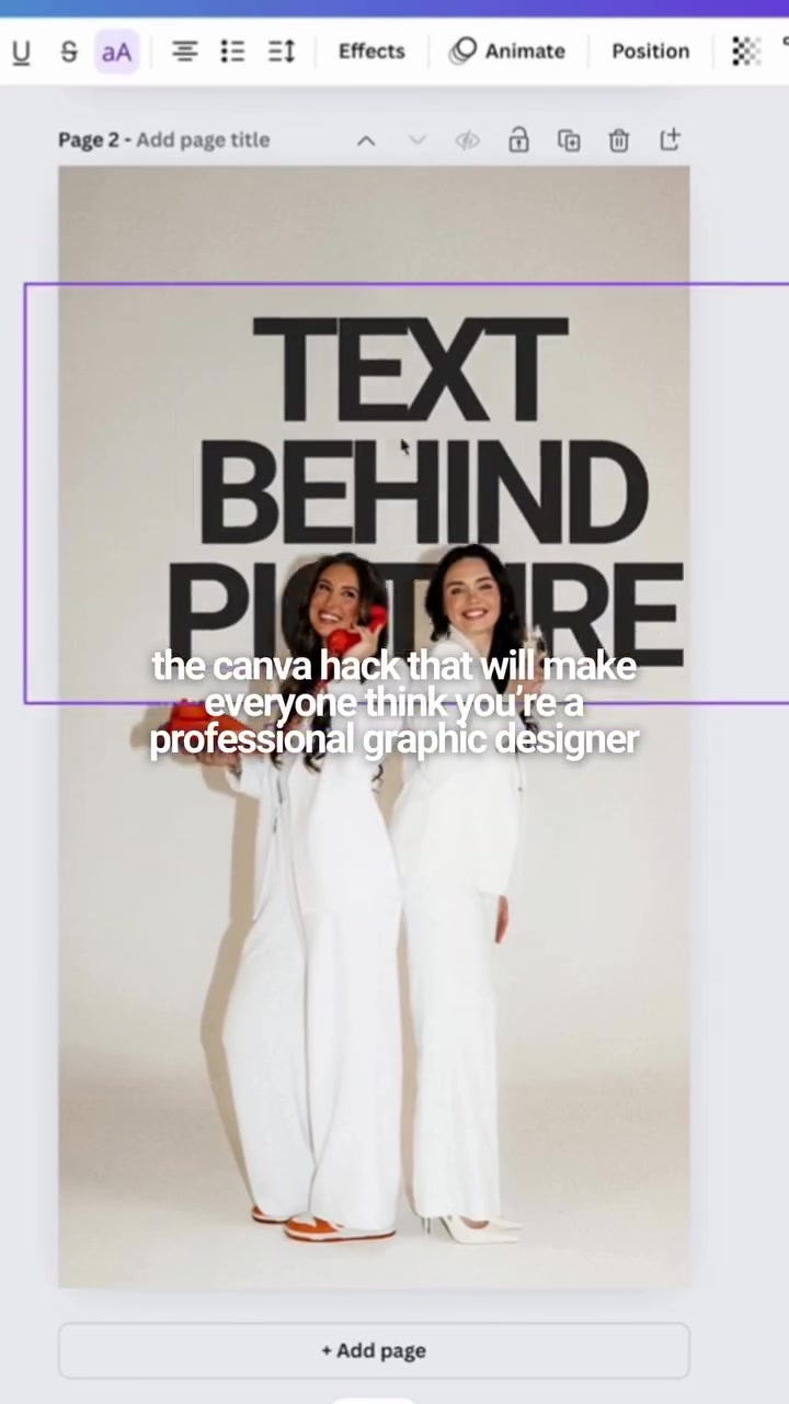 Canva Hack: Add Text Behind a Photo for Magnetic Designs