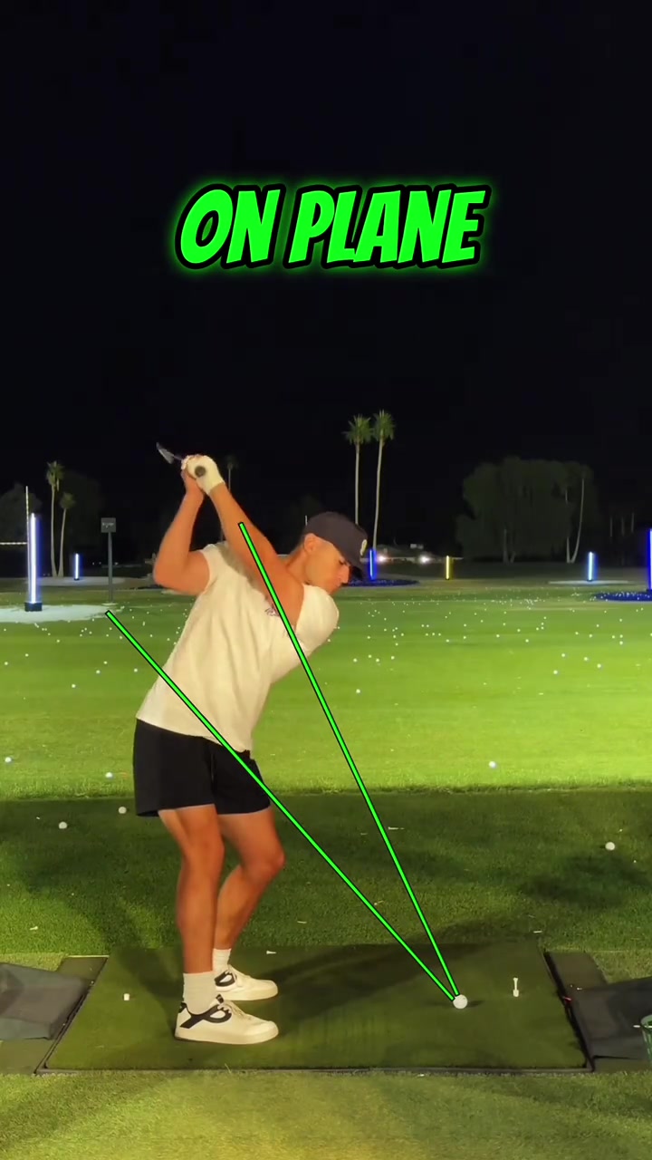 If you come over the top try this feel to stay on plane golf golftips golfswing shallow