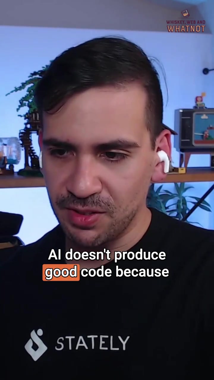 AI code trash because it learned from YOUR code David K Piano keeping it real about React antipatterns whiskeyfm223